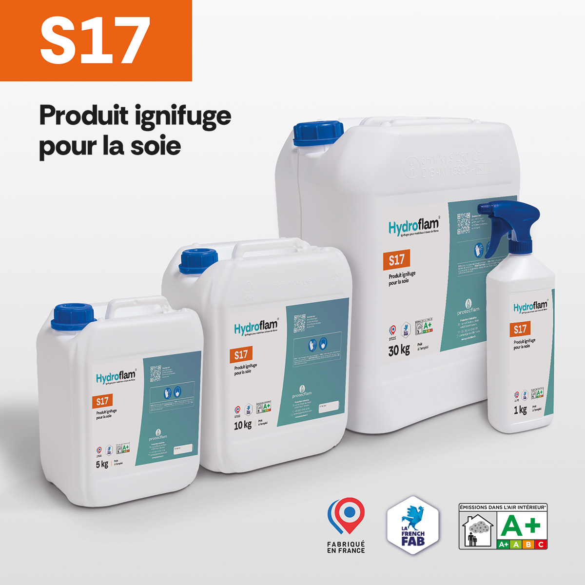 Hydroflam® S17 - produit ignifuge pour la soie - Protecflam