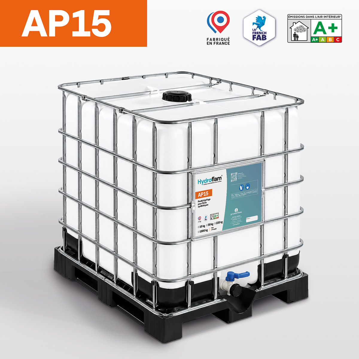 IBC Hydroflam® AP15 - Produit ignifuge pour fibres synthétiques - Protecflam