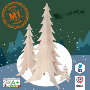 Sapin de Noël en bois massif M1